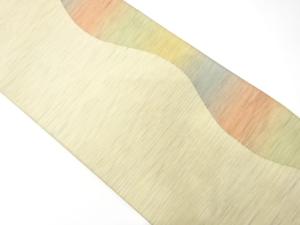 よろけ縞模様織り出し　全通袋帯